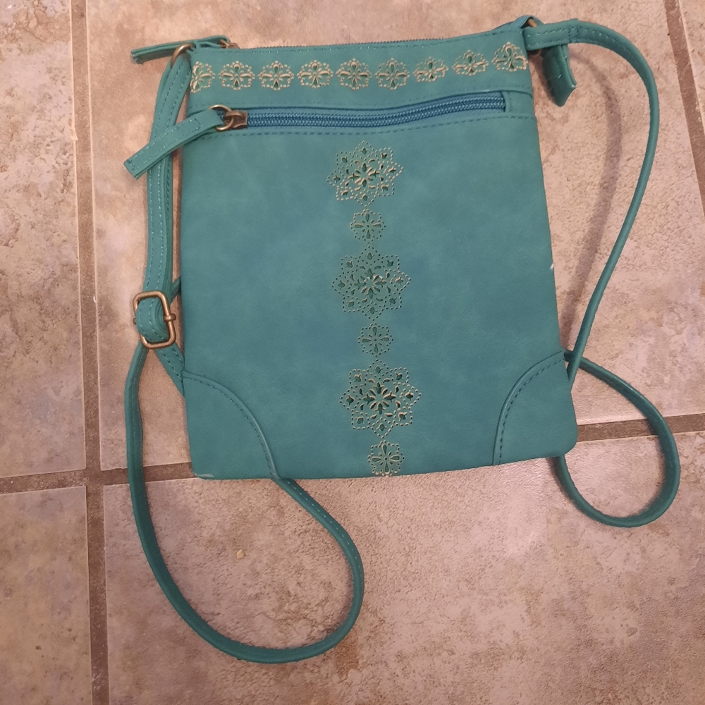 Blue Leather Purse